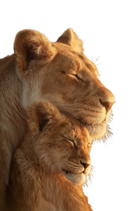 Lioness And Cub V10 Vinyl Car Decal Sticker – Waterproof & UV-Resistant 8.96"