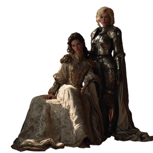 Goddess Sisters Scene Vinyl Car Decal Sticker – Waterproof & UV-Resistant 3.4133333333333336"
