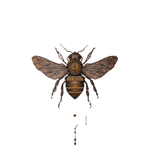 Geometric Bee Tattoo Vinyl Car Decal Sticker – Waterproof & UV-Resistant 3.4133333333333336"