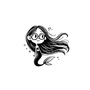 Happy Comic Mermaid Vinyl Car Decal Sticker – Waterproof & UV-Resistant 3.4133333333333336"