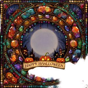 Halloween Stained Glass V4 Vinyl Car Decal Sticker – Waterproof & UV-Resistant 3.4133333333333336"