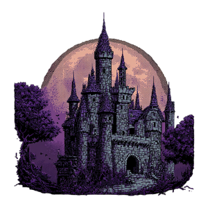Magical Castle Illustration Vinyl Car Decal Sticker – Waterproof & UV-Resistant 3.4133333333333336"