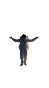 Astronaut On Spaceship V2 Vinyl Car Decal Sticker – Waterproof & UV-Resistant 9.706666666666667"