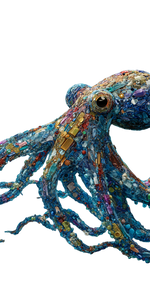 Plastic Waste Octopus Vinyl Car Decal Sticker – Waterproof & UV-Resistant 5.12"