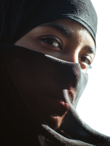 Modern Muslim Woman Vinyl Car Decal Sticker – Waterproof & UV-Resistant 8.213333333333333"