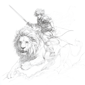 Lion Rider Warrior Vinyl Car Decal Sticker – Waterproof & UV-Resistant 3.4133333333333336"