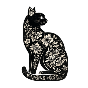 Polynesian Cat Tattoo V2 Vinyl Car Decal Sticker – Waterproof & UV-Resistant 3.4133333333333336"