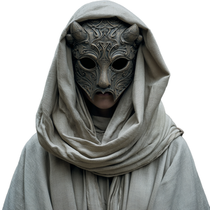 Masked Female Monk Vinyl Car Decal Sticker – Waterproof & UV-Resistant 3.4133333333333336"