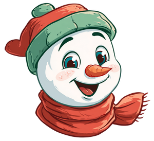 Cute Snowman Logo Vinyl Car Decal Sticker – Waterproof & UV-Resistant 3.4133333333333336"