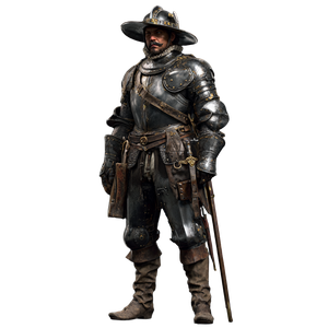 Conquistador Soldier Concept Vinyl Car Decal Sticker – Waterproof & UV-Resistant 3.4133333333333336"