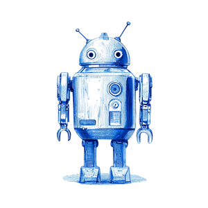 Vintage Android Vinyl Car Decal Sticker – Waterproof & UV-Resistant 3.4133333333333336"