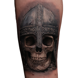 Viking Skull Tattoo V5 Vinyl Car Decal Sticker – Waterproof & UV-Resistant 3.4133333333333336"
