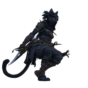 Catgirl Soulknife Rogue Vinyl Car Decal Sticker – Waterproof & UV-Resistant 3.4133333333333336"