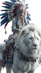Tribal Lion Rider V4 Vinyl Car Decal Sticker – Waterproof & UV-Resistant 4.8533333333333335"