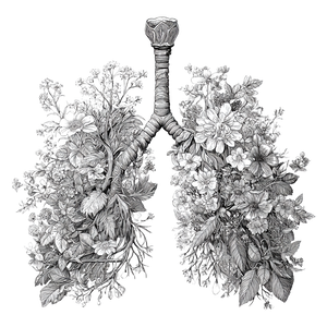 Floral Lung Design Vinyl Car Decal Sticker – Waterproof & UV-Resistant 3.4133333333333336"