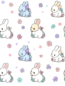Cute Bunny Pattern Vinyl Car Decal Sticker – Waterproof & UV-Resistant 4.1066666666666665"