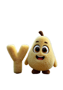 Yellow Pear Character Vinyl Car Decal Sticker – Waterproof & UV-Resistant 4.32"