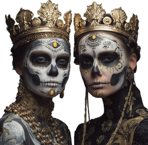 Crowned Skull Women Vinyl Car Decal Sticker – Waterproof & UV-Resistant 6.826666666666667"