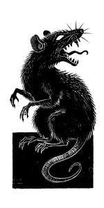 Demonic Rat Silhouette V2 Vinyl Car Decal Sticker – Waterproof & UV-Resistant 5.12"