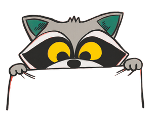 Cartoon Raccoon Hiding Vinyl Car Decal Sticker – Waterproof & UV-Resistant 6.1866666666666665"