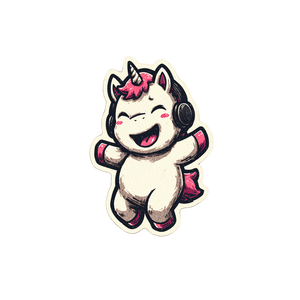 Dancing Unicorn Sticker V2 Vinyl Car Decal Sticker – Waterproof & UV-Resistant 6.826666666666667"
