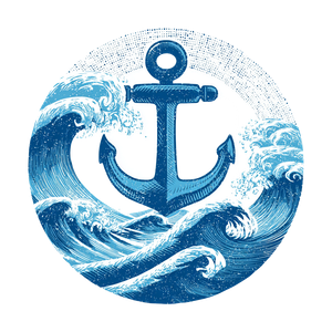 Stylized Anchor Silhouette Vinyl Car Decal Sticker – Waterproof & UV-Resistant 6.826666666666667"