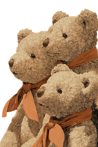 Ribboned Teddy Bears Vinyl Car Decal Sticker – Waterproof & UV-Resistant 4.4
