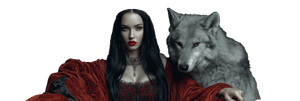 Vampire With Wolf Vinyl Car Decal Sticker – Waterproof & UV-Resistant 2.1333333333333333"