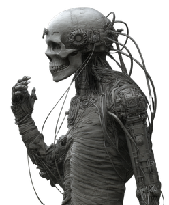 Gothic Synth Cyborg Vinyl Car Decal Sticker – Waterproof & UV-Resistant 8.0"