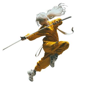 Anime Swordswoman V11 Vinyl Car Decal Sticker – Waterproof & UV-Resistant 3.4133333333333336"