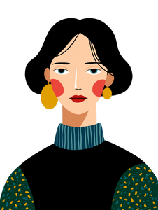 Naive Art Woman Vinyl Car Decal Sticker – Waterproof & UV-Resistant 4.1066666666666665"