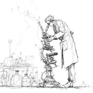 Pathologist Line Drawing Vinyl Car Decal Sticker – Waterproof & UV-Resistant 6.826666666666667"