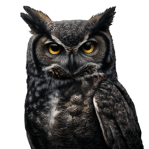 Realistic Front Owl Vinyl Car Decal Sticker – Waterproof & UV-Resistant 3.4133333333333336"