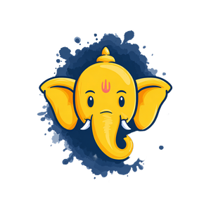 Cute Ganesha Logo Vinyl Car Decal Sticker – Waterproof & UV-Resistant 3.4133333333333336"