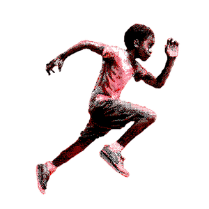 Pixelated Running Boy Vinyl Car Decal Sticker – Waterproof & UV-Resistant 3.4133333333333336"
