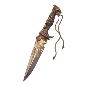 Ornate Hunter'S Dagger Vinyl Car Decal Sticker – Waterproof & UV-Resistant 3.4133333333333336"