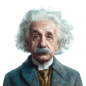 Smiling Einstein Portrait Vinyl Car Decal Sticker – Waterproof & UV-Resistant 3.4133333333333336"