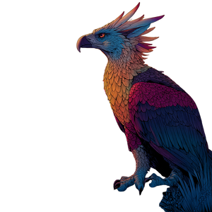 Sunset Griffin Vinyl Car Decal Sticker – Waterproof & UV-Resistant 3.4133333333333336"