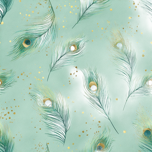 Peacock Feather Pattern Vinyl Car Decal Sticker – Waterproof & UV-Resistant 6.826666666666667"