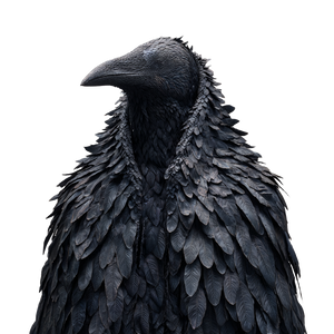 Feathered Crow Creature Vinyl Car Decal Sticker – Waterproof & UV-Resistant 3.4133333333333336"