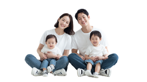 Korean Family Portrait V6 Vinyl Car Decal Sticker – Waterproof & UV-Resistant 5.4