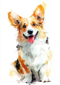 Happy Corgi Portrait V2 Vinyl Car Decal Sticker – Waterproof & UV-Resistant 8.746666666666666"