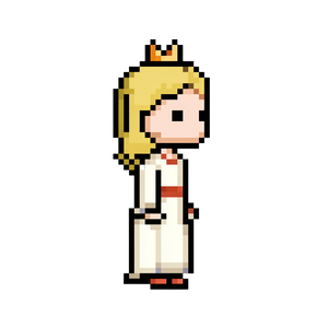 Blond Pixel Princess Vinyl Car Decal Sticker – Waterproof & UV-Resistant 3.4133333333333336"