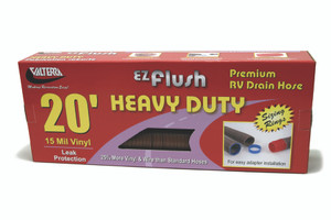 Valterra EZ Flush 20ft Drain Hose | Heavy Duty for Weekend & Vacation RVing | 15 Mil Vinyl Cover