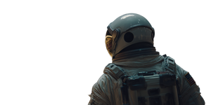 Astronaut Shopping Scene Vinyl Car Decal Sticker – Waterproof & UV-Resistant 2.56"