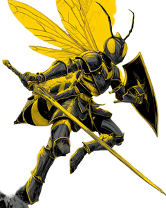 Armored Bee Knight Vinyl Car Decal Sticker – Waterproof & UV-Resistant 4.0"