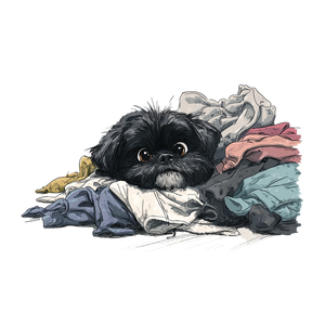 Shih-Tzu Puppy Laundry Vinyl Car Decal Sticker – Waterproof & UV-Resistant 3.4133333333333336"