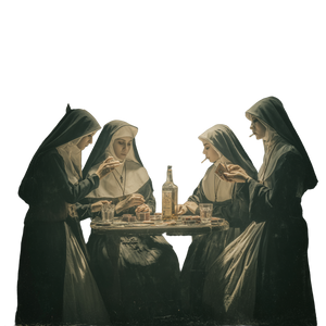 Nuns Playing Poker Vinyl Car Decal Sticker – Waterproof & UV-Resistant 6.826666666666667"