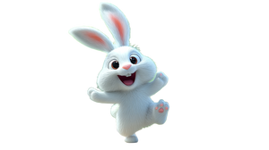Joyful Hopping Rabbit Vinyl Car Decal Sticker – Waterproof & UV-Resistant 2.72"