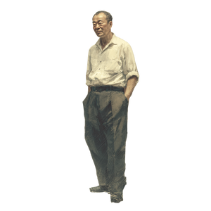 Elderly Chinese Professor V2 Vinyl Car Decal Sticker – Waterproof & UV-Resistant 3.4133333333333336"